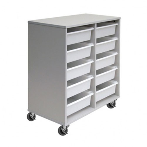 10 Mobile Tote Box Melamine Trolley