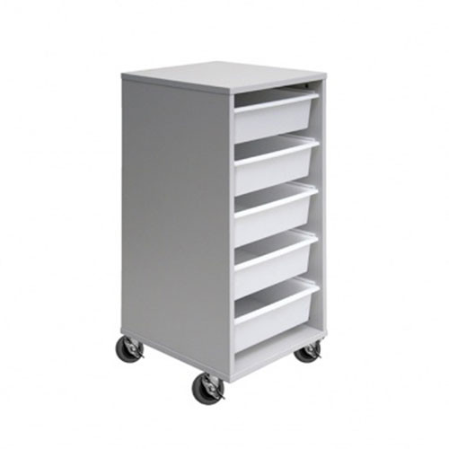 5 Mobile Tote Box Melamine Trolley
